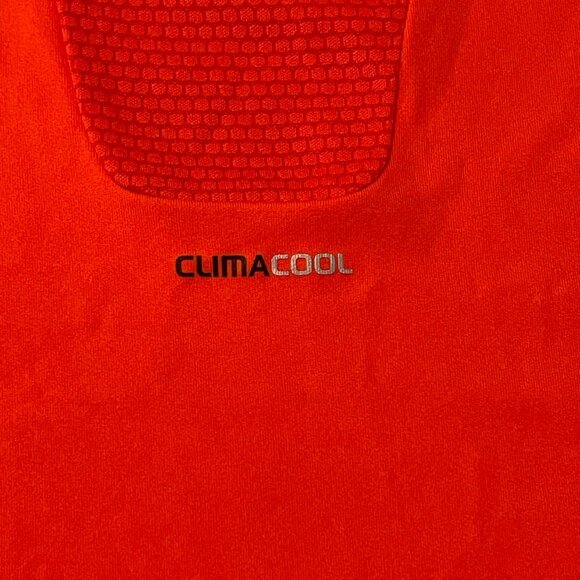 Adidas ClimaCool Orange Skull Design Mens XL Sports T-Shirt  athletic wear read - Picture 3 of 13